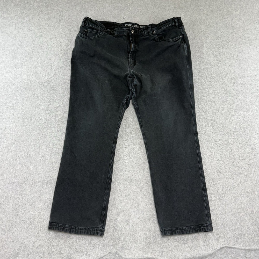 Duluth Trading Pants Mens 46x32 Black Flex Fire Hose Cargo‎ Carpenter Straight